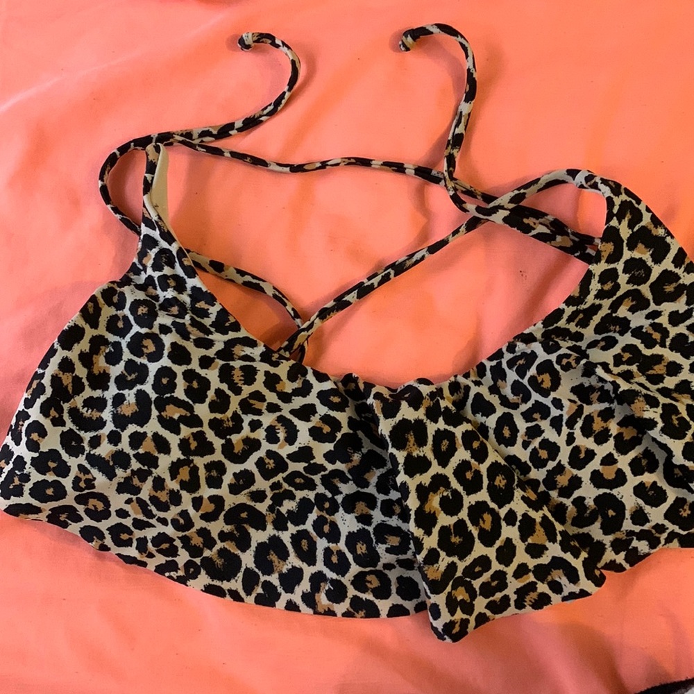 Cheetah print bathing suit top